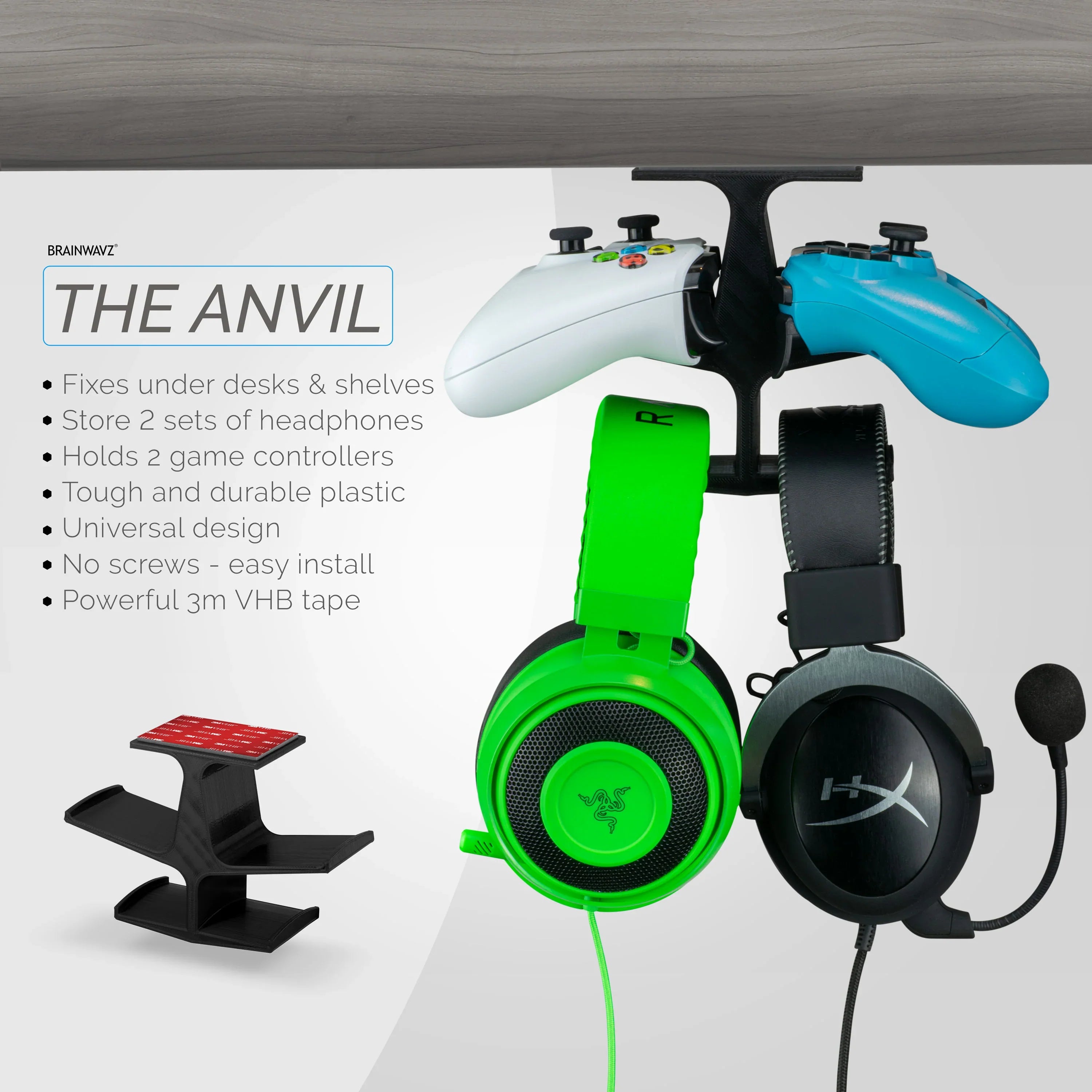 THE ANVIL - UNDER DESK DUAL HANGER