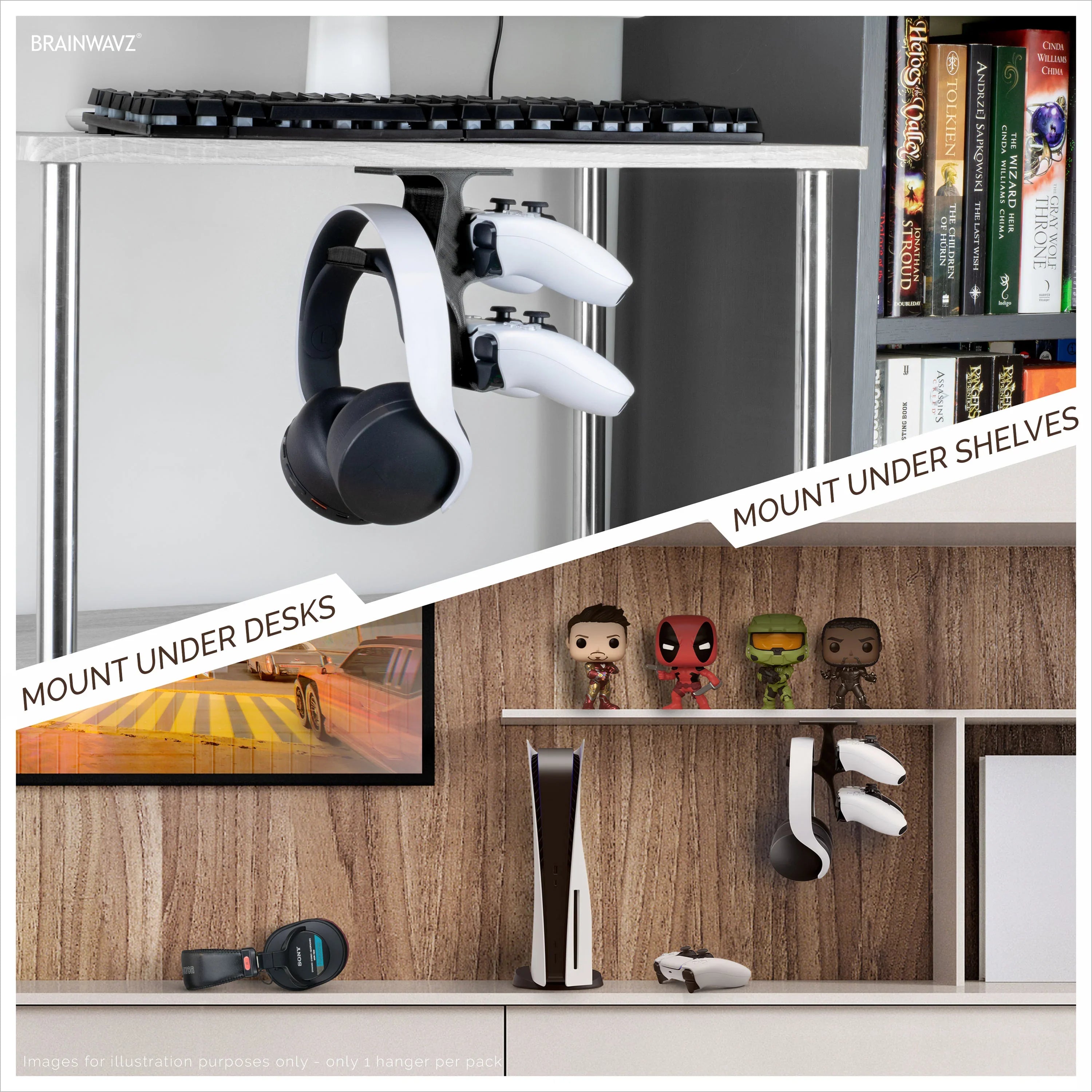 THE TREO - UNDER DESK DUAL HANGER